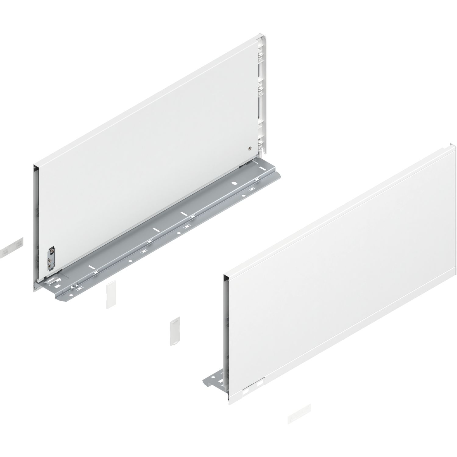 blum LEGRABOX pure SET Höhe F, BLUMOTION S, 40Kg, NL 550, Seidenweiß
