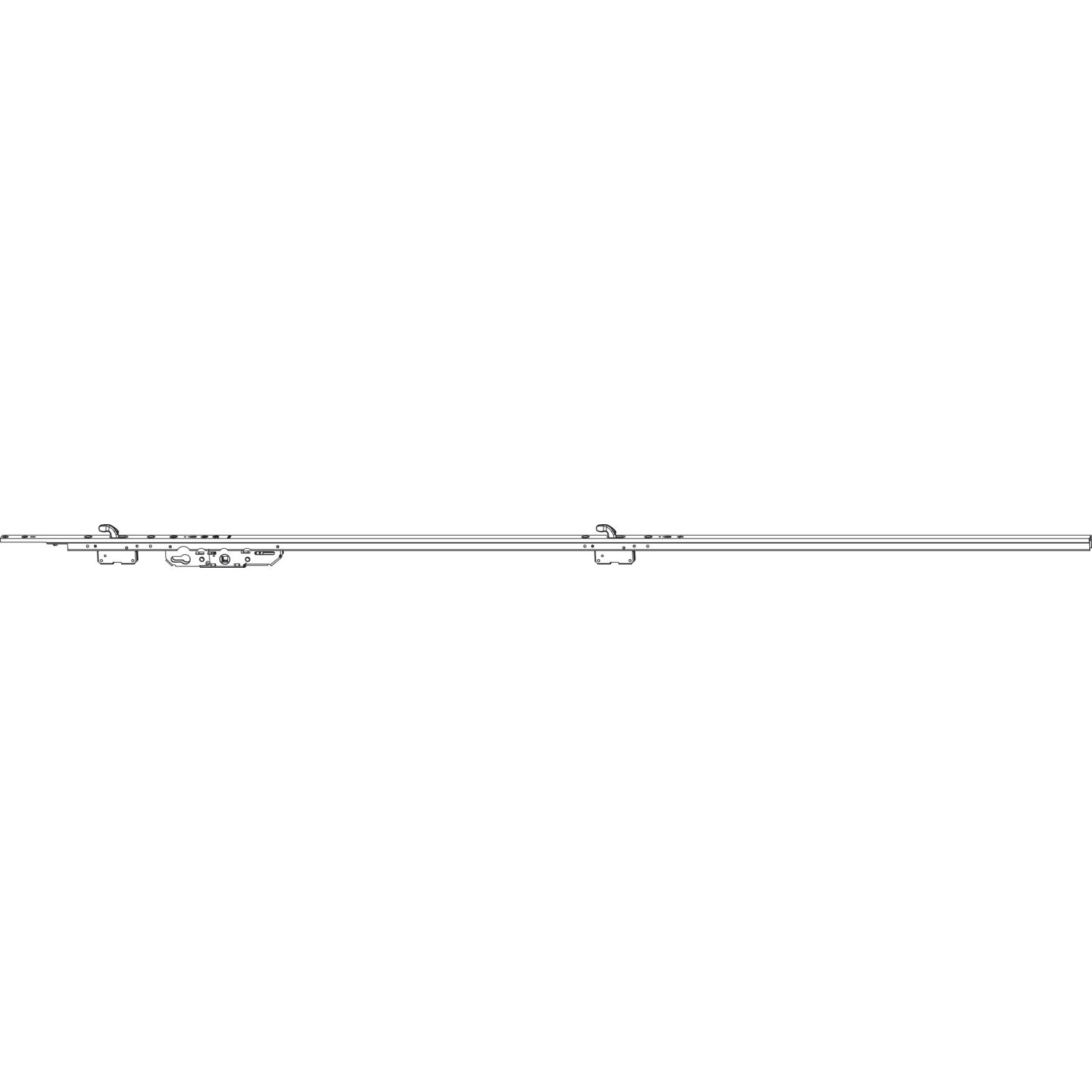 Maco #227754 HS Hakengetriebe PZ DM 37,5, FFH 1235-1960 mm, Alu silber eloxiert (227754)