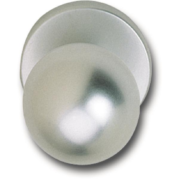 Grundmann GEOS Türknopf Kugelform fest auf Rosette, Gewindeansätze M4, Aluminium
