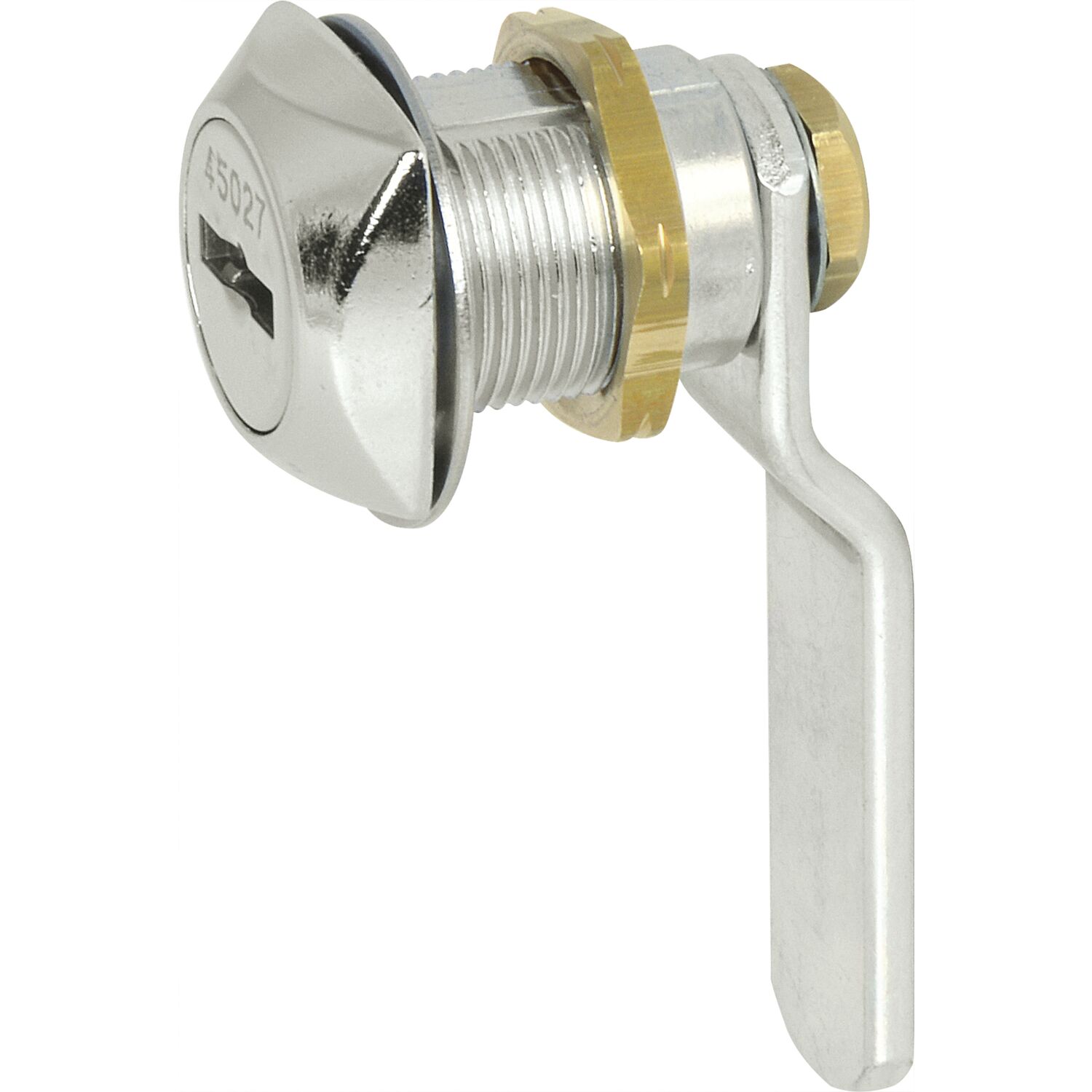 Strenger Blechmontagezylinder 19 mm verschiedensp. mit Messingschlüssel,Messing verchromt