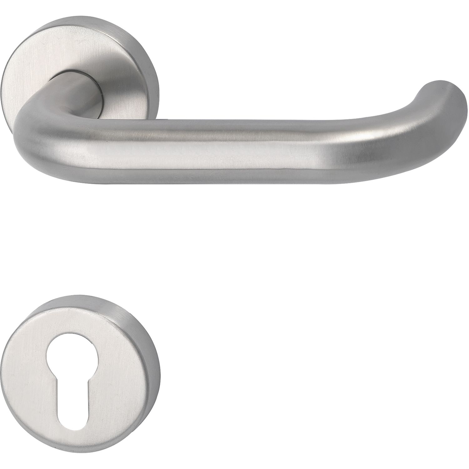 MARCHESI Drückergarnitur HARMONIE - auf Rosette PZ, 38 - 45, Edelstahl matt