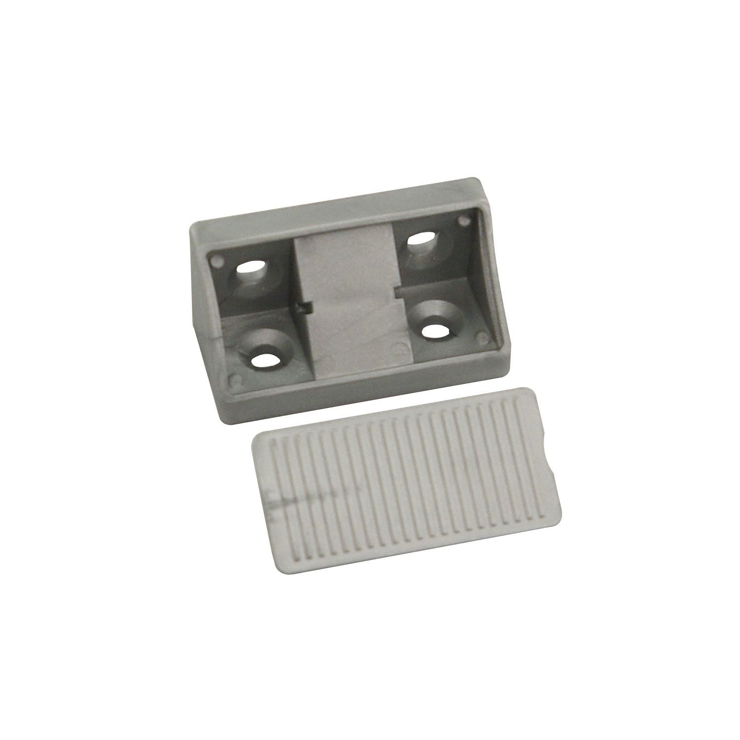 ninka Schrankverbinder Universal, 21 x 21 x 44 mm, Kunststoff silber RAL 9006