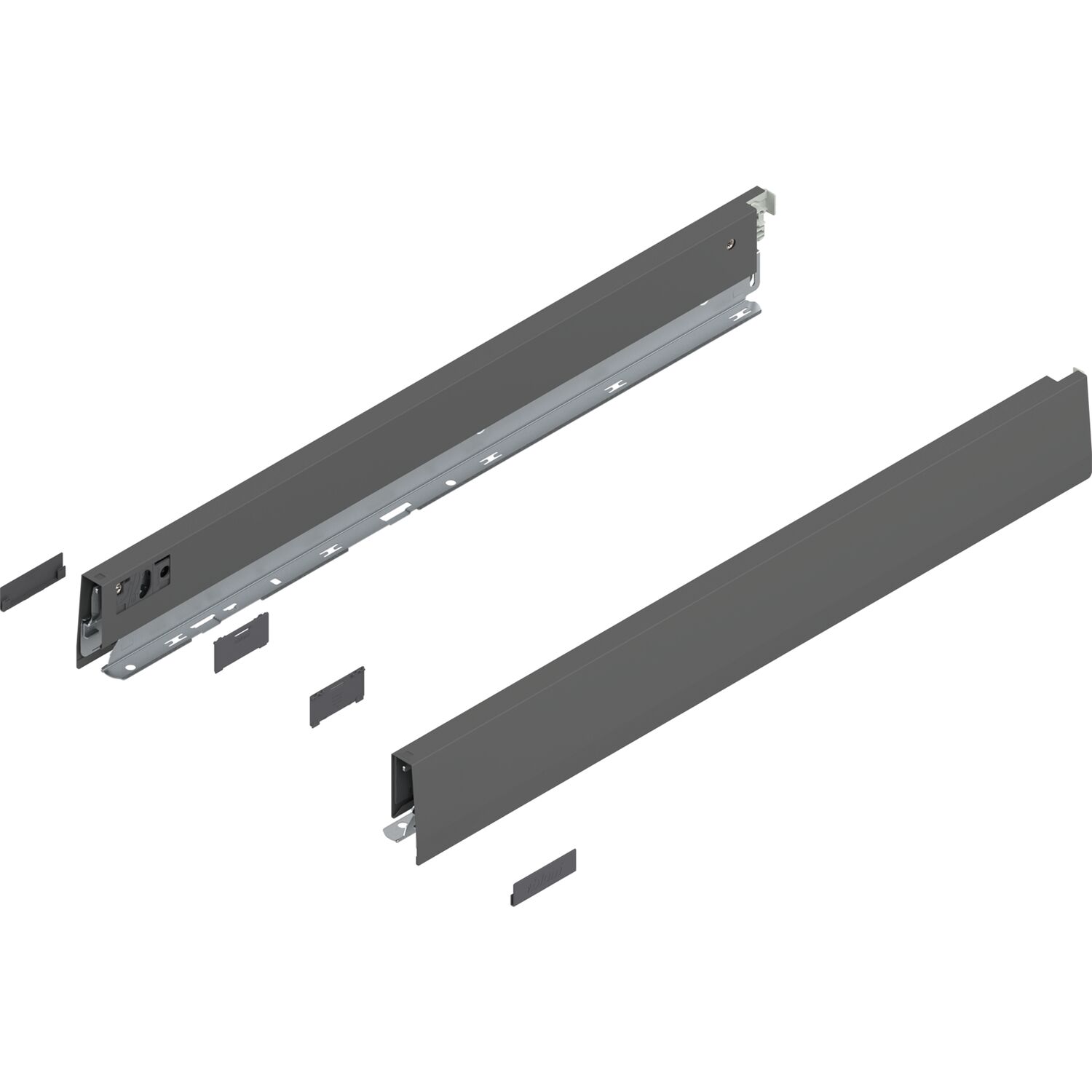 blum MERIVOBOX SET Höhe N, BLUMOTION B, 40kg, NL 550, Oriongrau