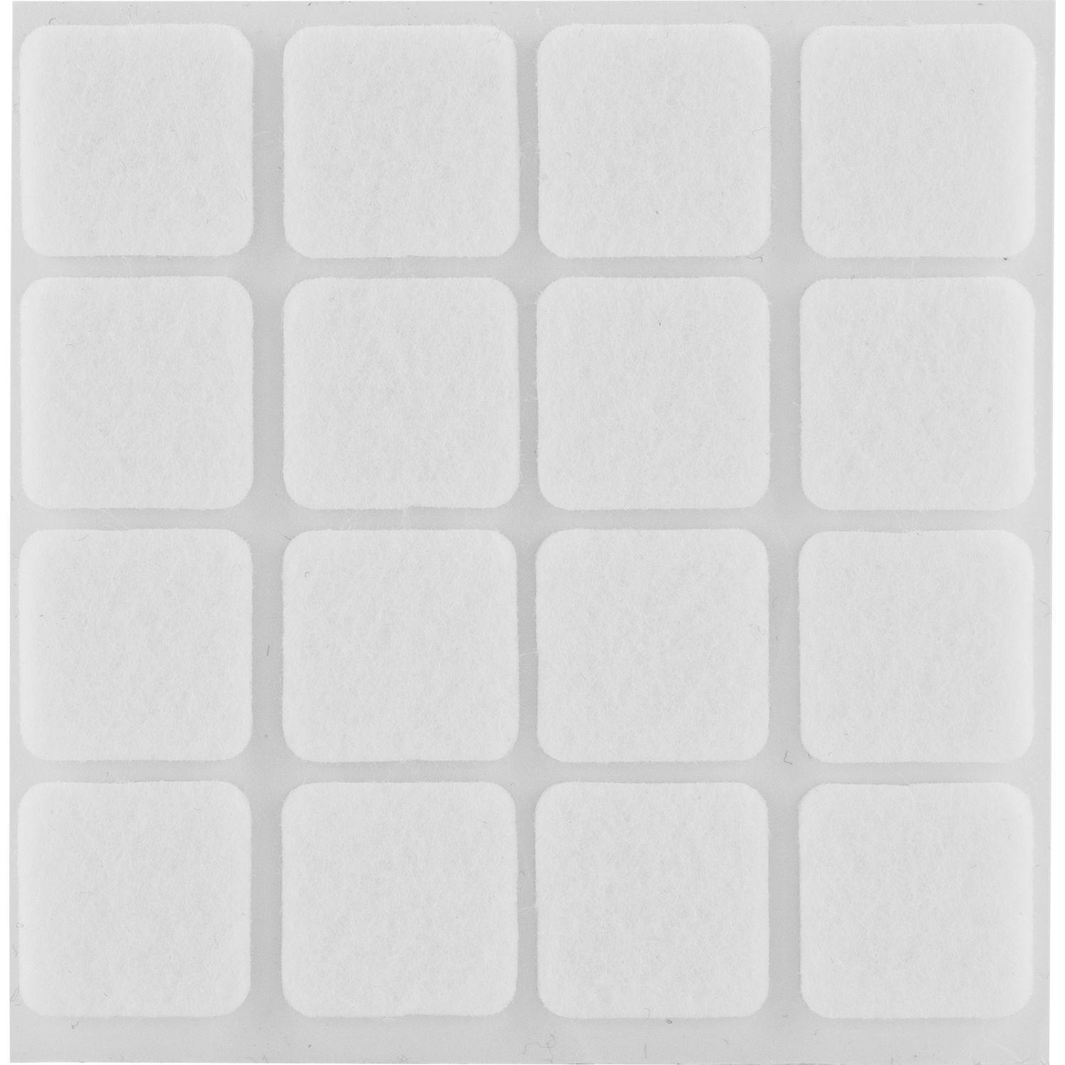 Filzgleiter 22 x 22 x 3 mm selbstklebend weiß