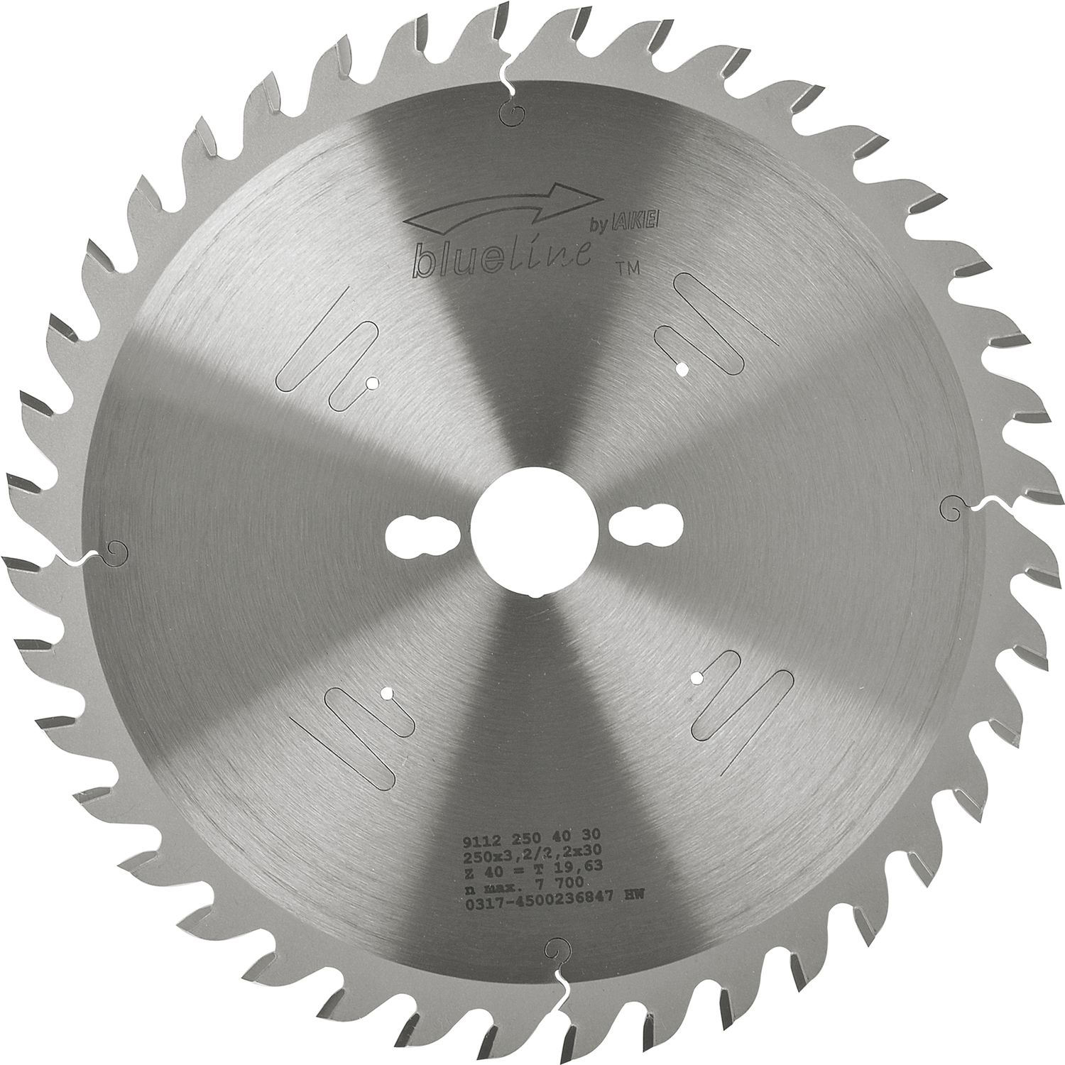 AKE Kreissägeblatt HW ø 250 x 2,8 x 30 mm Z40 Wechselzahn (WZ) positiv