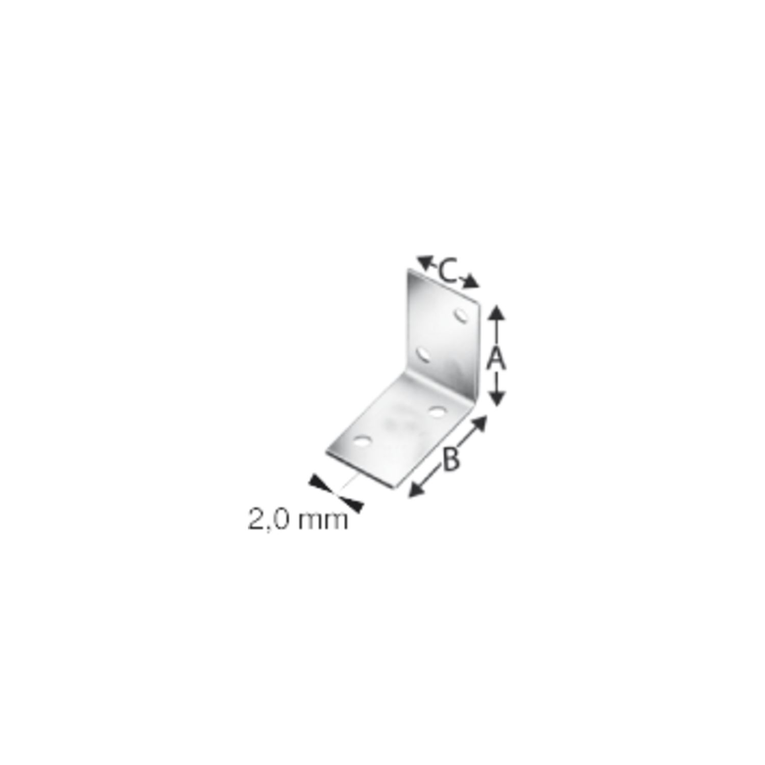 Simpson Winkelverbinder ANPS 40x 40x2.0x 25mm feuerverzinkt ( ANPS204425 )