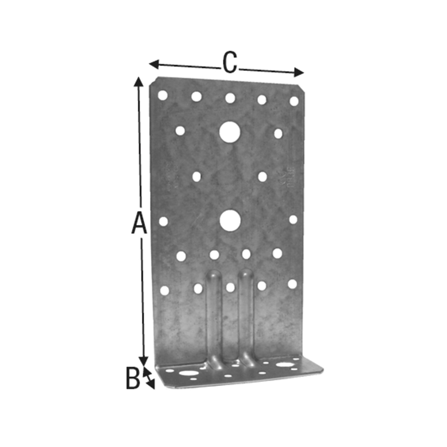 Simpson Winkelverbinder ABR 170x40x95mm mit Rippe feuerverzinkt