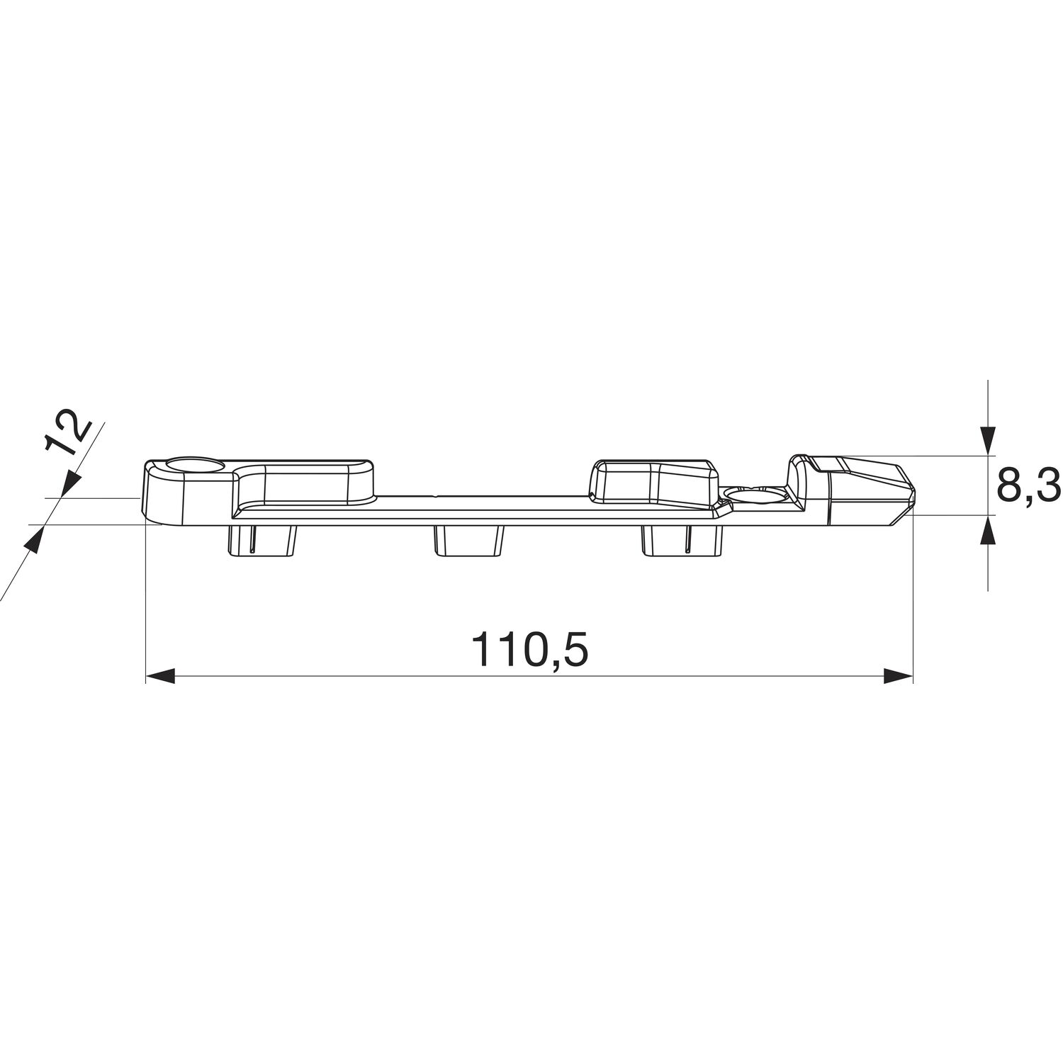Maco #33461 Kippschließteil PVC 12/20-13 ALUPLAST/Rehau/SCHÜCO links silber