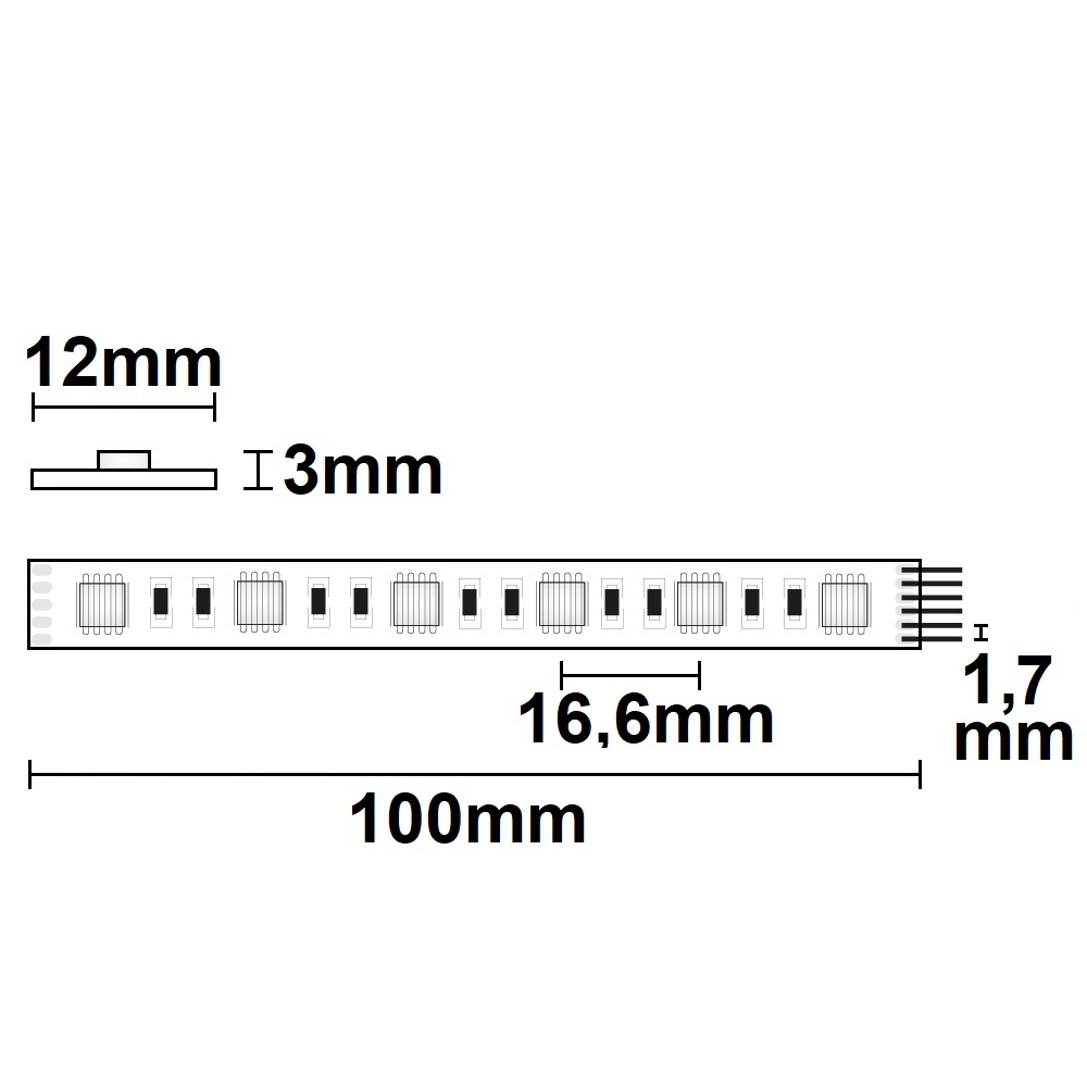 ISOLED LED SIL RGB+WW+KW CCT Flexband 24V DC 19W IP20 5in1 Chip 5m Rolle 60 LED/m