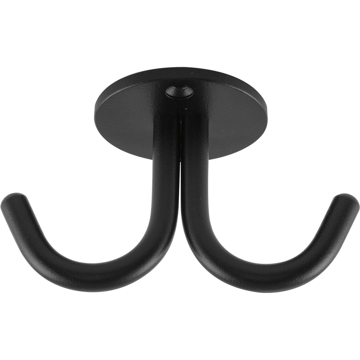 Zweifach-Haken Delta Höhe 59 mm, Breite 100 mm, Stahl schwarz Feinstruktur