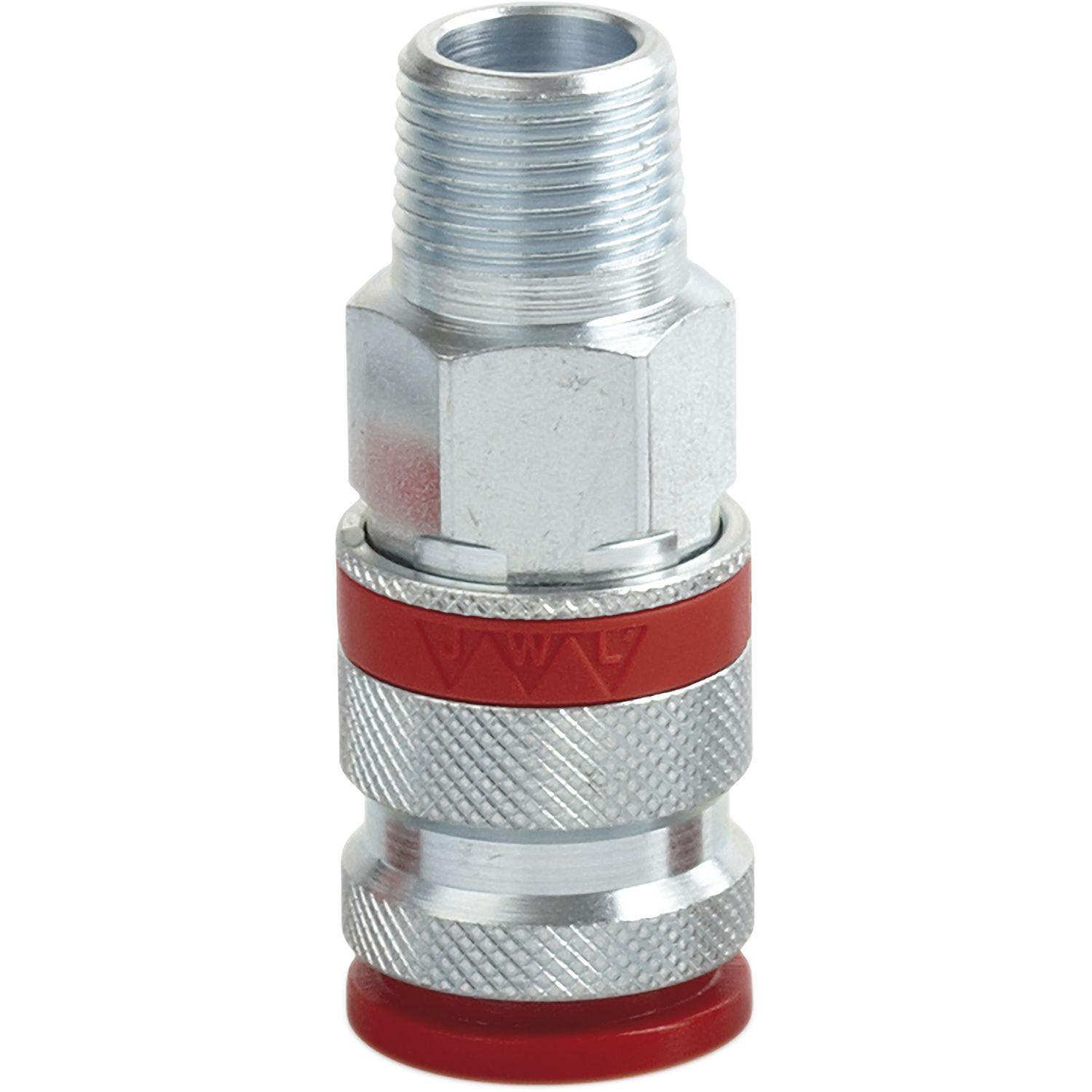 JWL Stahlkupplung DN 7,8 BSP mit Außengewinde 1/4"