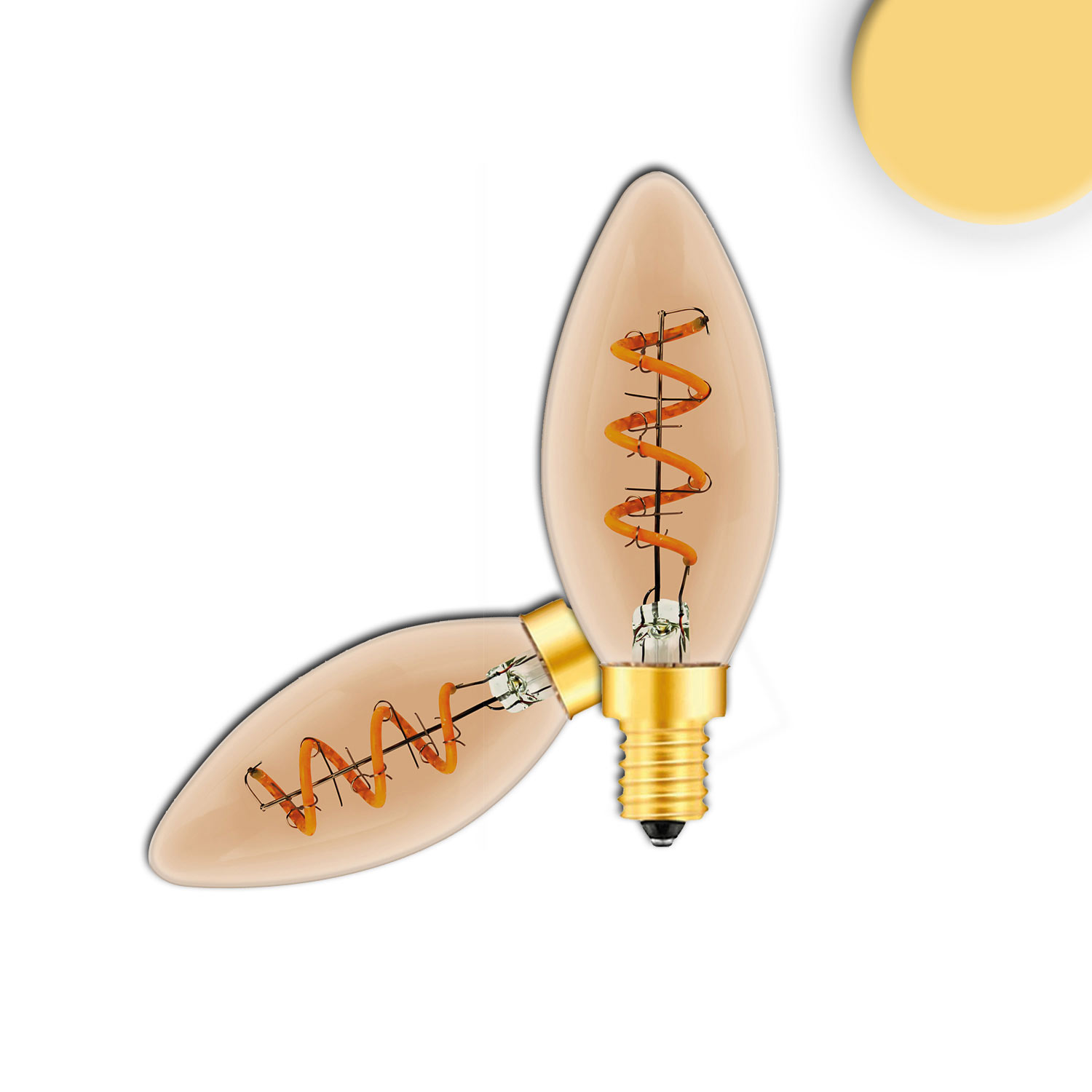ISOLED E14 Vintage Line LED Candlebulb Amber 3W 2200K
