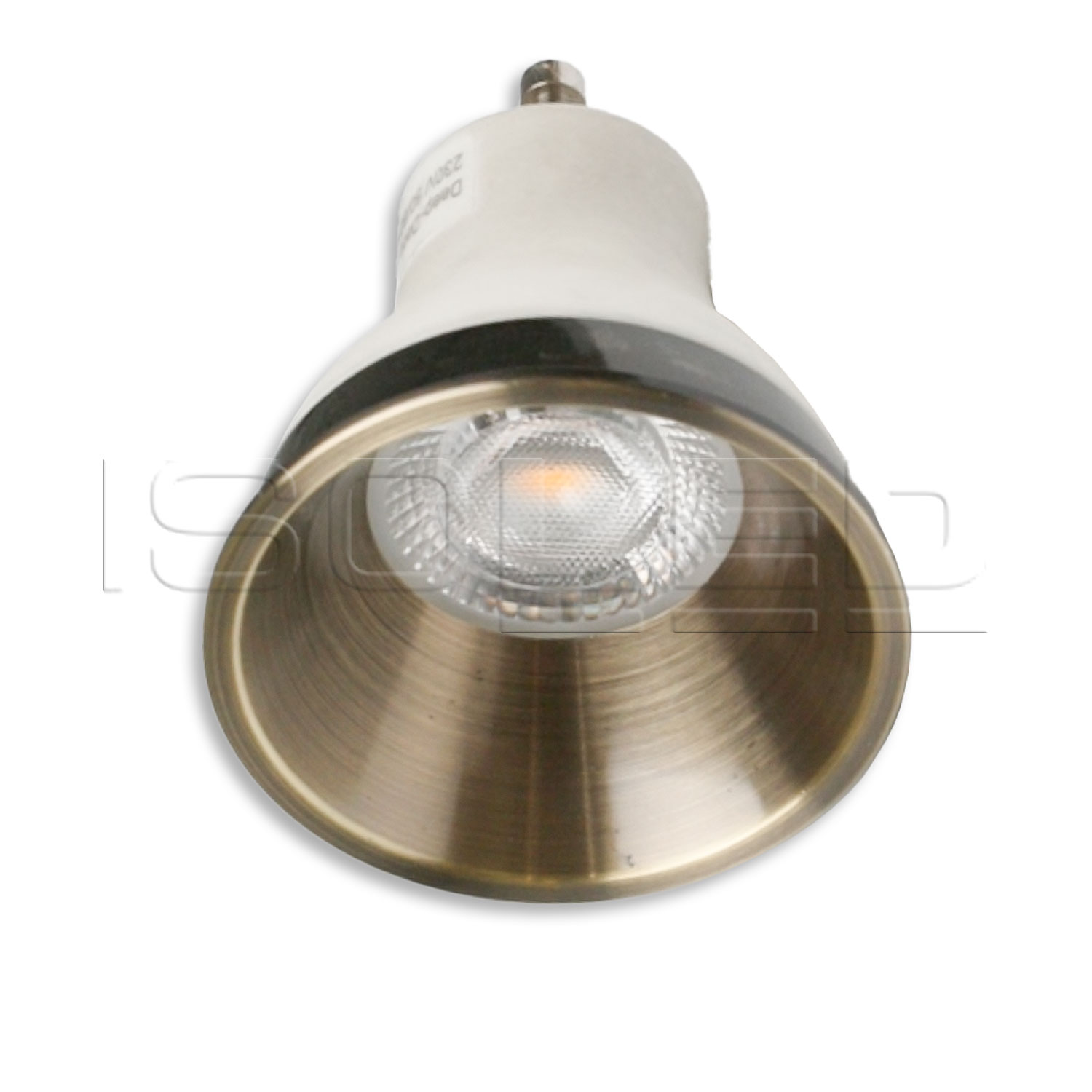 ISOLED Cover für LED Spot und LED Modul SYS-GU10 messing gebürstet rückversetzt UGR