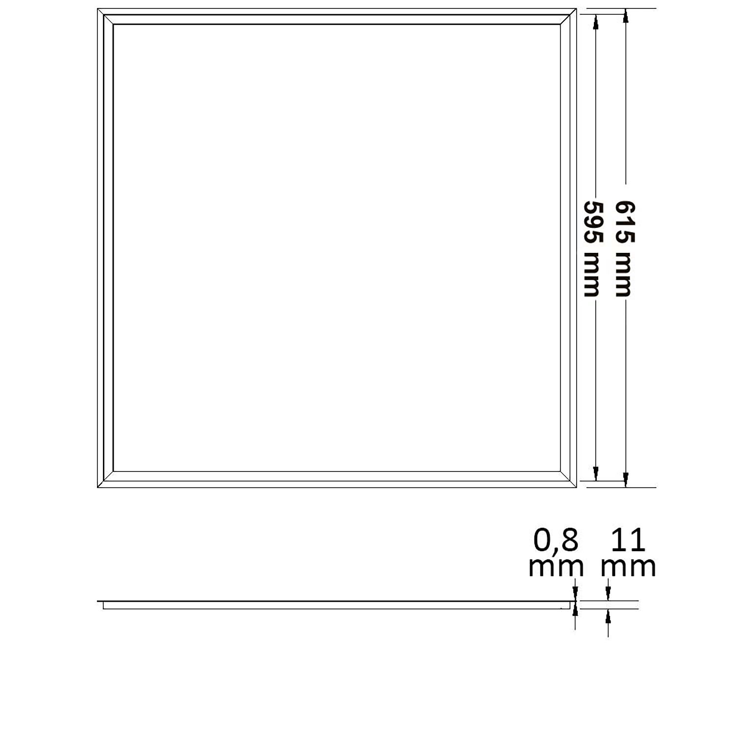 ISOLED LED Panel Frame 625 40W neutralweiß PowerSwitch 21-40W