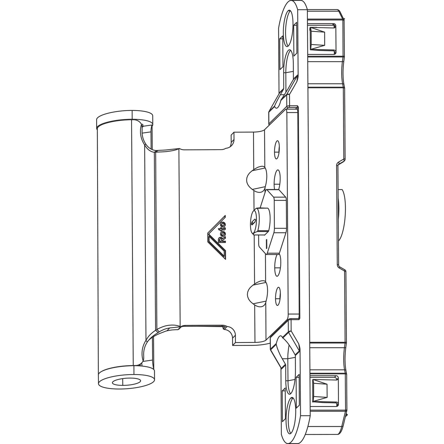 Roto ROTO NX Dreh-/Kippflügelfalzband P mit Nutführung 12/20-13 verstellbar silber