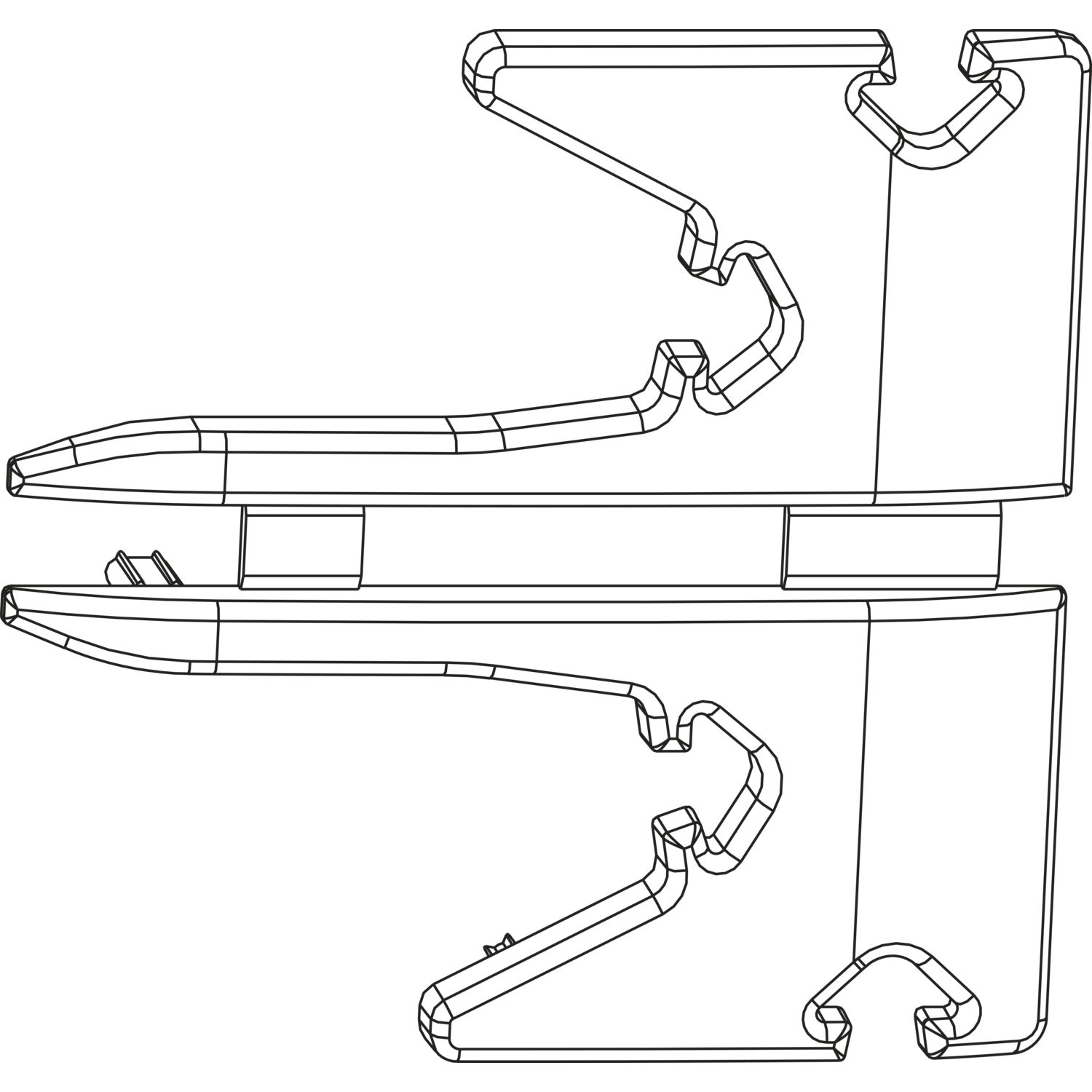 Maco #367284 HS Abdeckkappen-Set für Dichtungsschiene PVC links/rechts silber (367284)