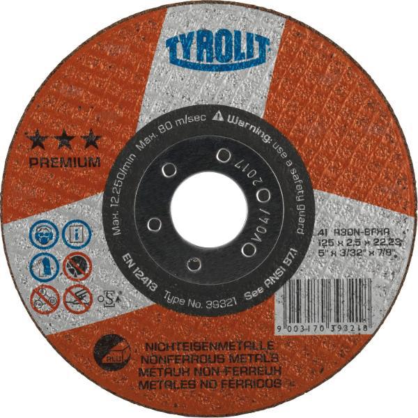 Tyrolit Trennscheibe gerade Premium*** 230 x 2.5 mm Alu Form 41
