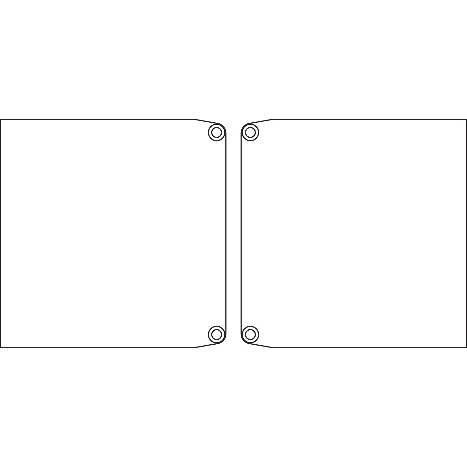 terno TERNO Abdeckkappen-Set 1358 zu Laufschiene 1359 Wand/Blende 1480 breit silber