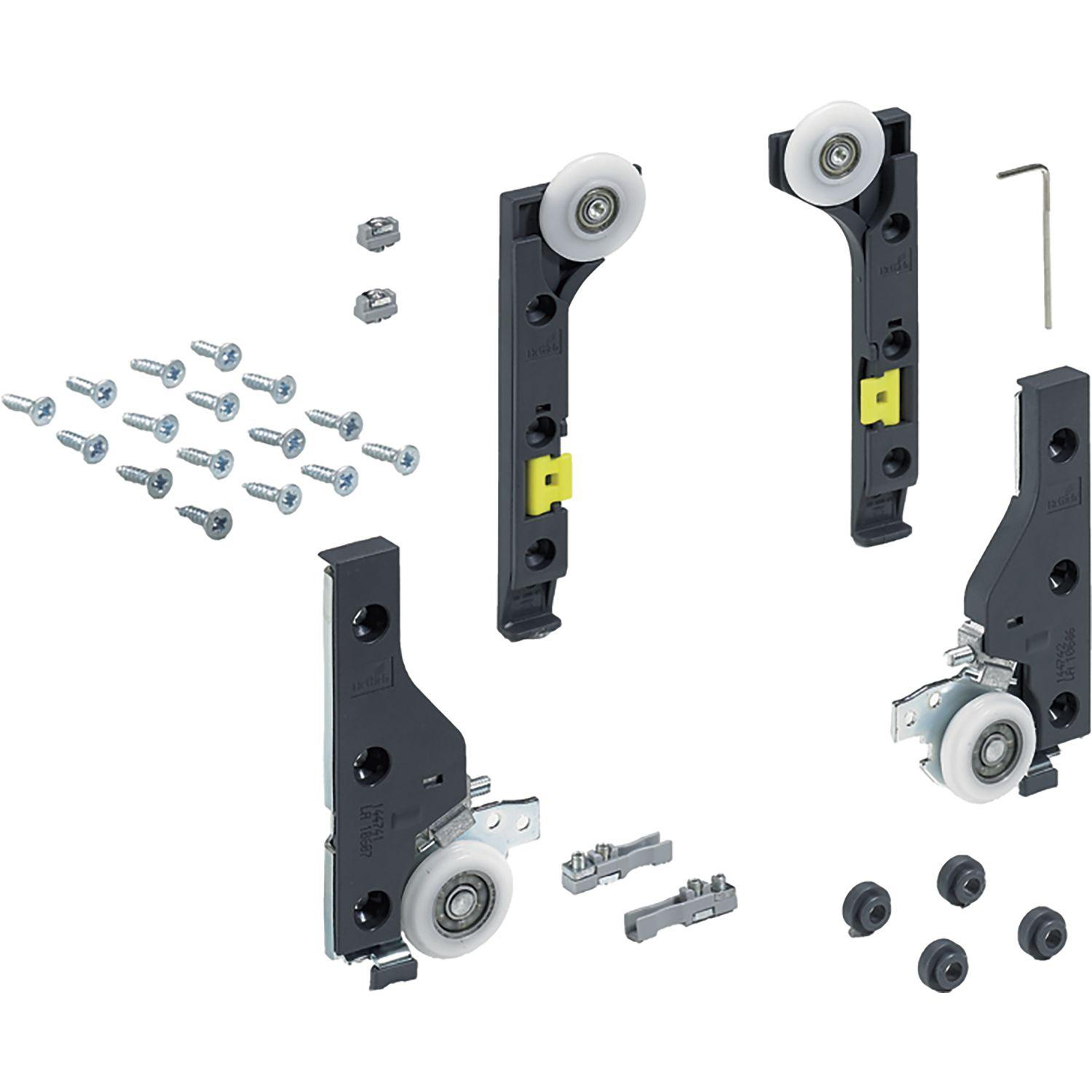 Hettich SlideLine M Schiebetürbeschlag ungedämpft für eine Tür max. 30 kg