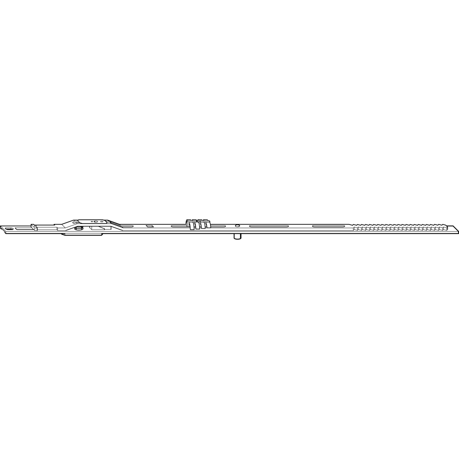 Roto ROTO NT/NX Rundbogen-Bauteil waagrecht L= 880 mm silber
