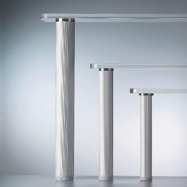 CAMAR Tischfuß-Adapterscheibe ø 60 mm, Edelstahl mit Befestigungsteil
