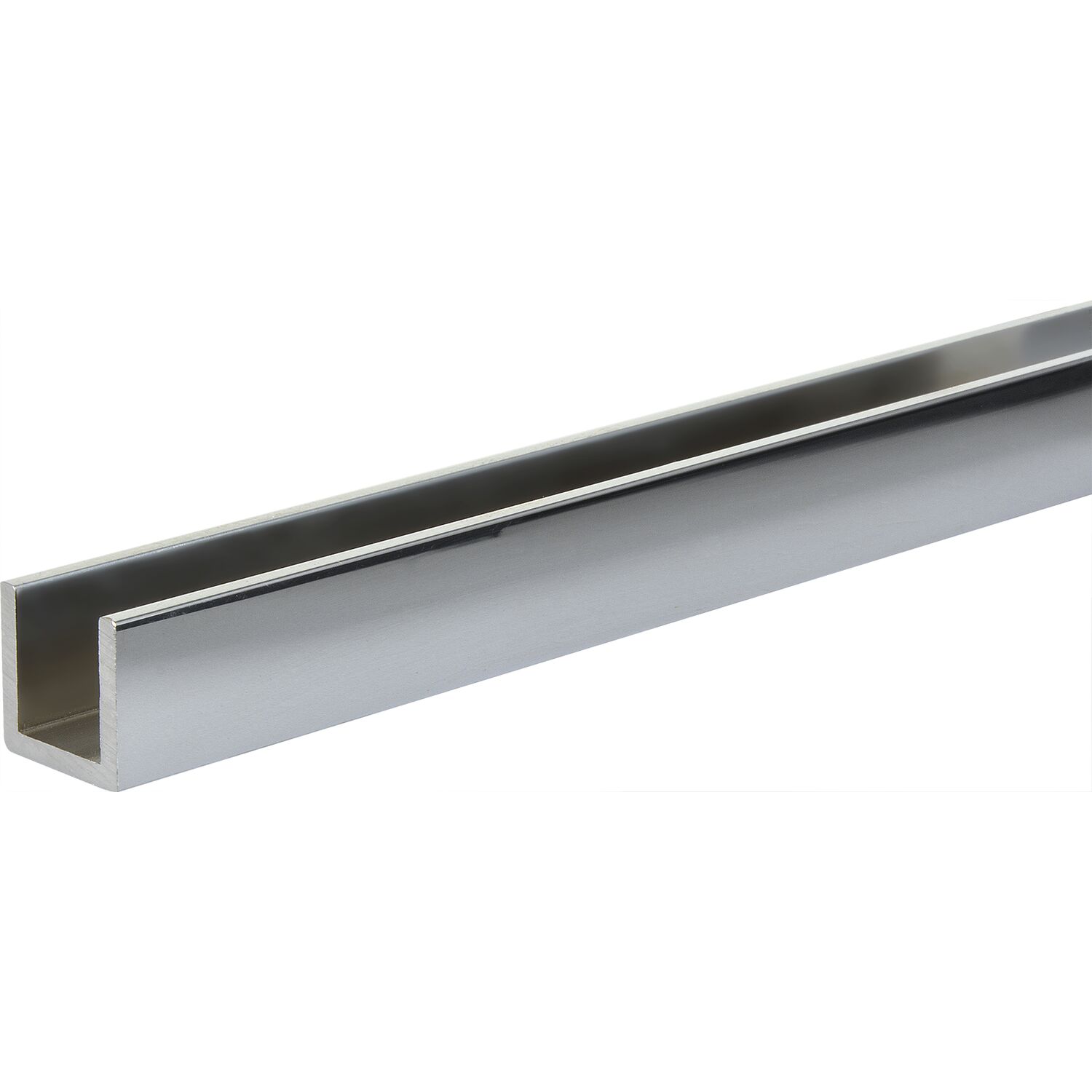Aluminium U-Profil AlMgSi0,5 Glanzchrom poliert, Ungleichschenkel 40/20/40/2 mm (6 m)
