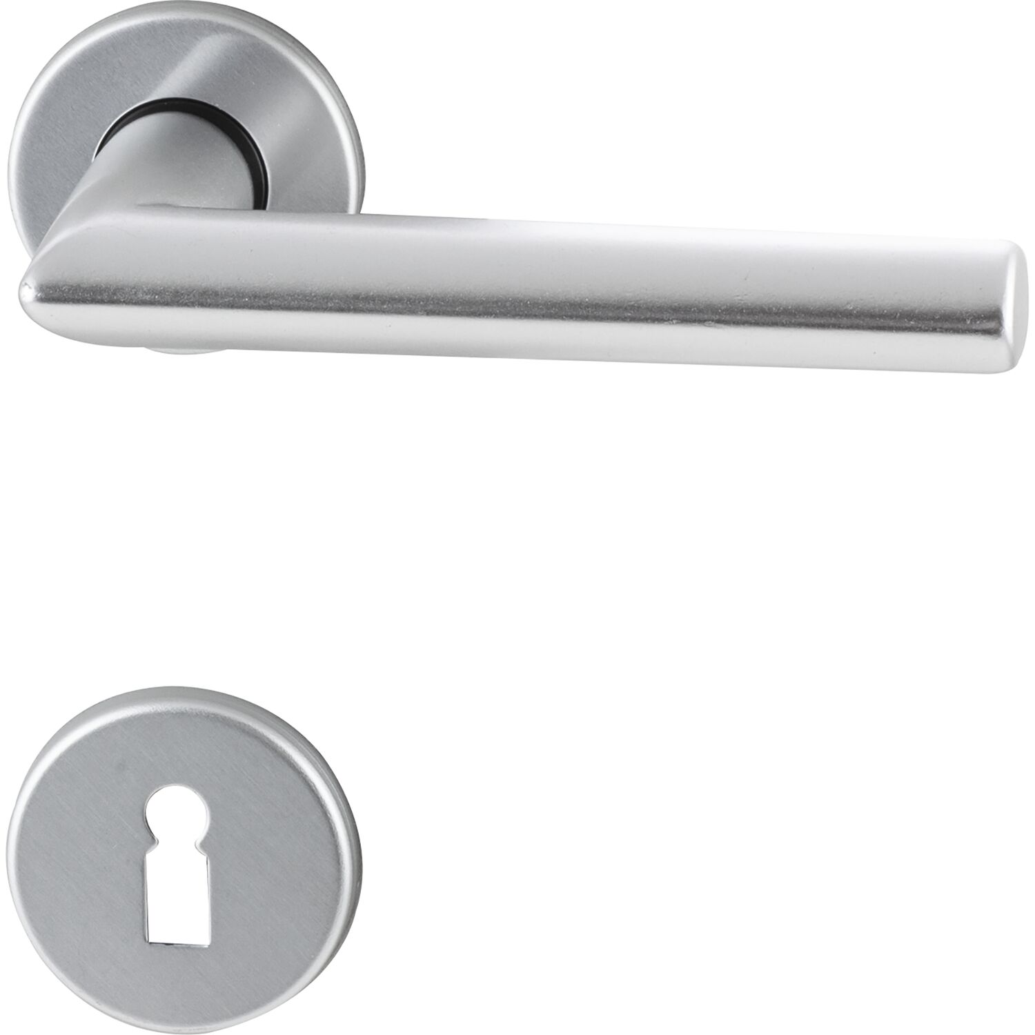 ninka Drückergarnitur TURIN - auf Rosette BB, 38 - 42, Aluminium silber eloxiert