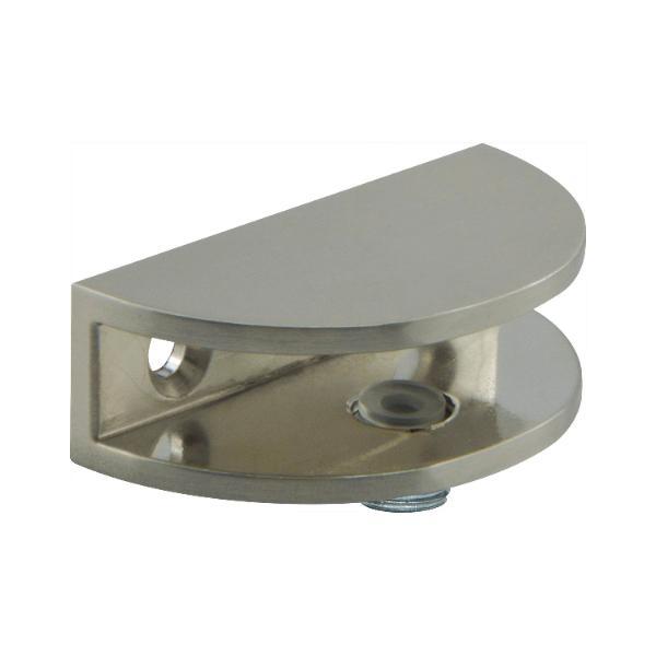 FONSEGRIVE Glastablar-Klemmträger Portici, Glas 4-8 mm, Zamak Edelstahleffkt