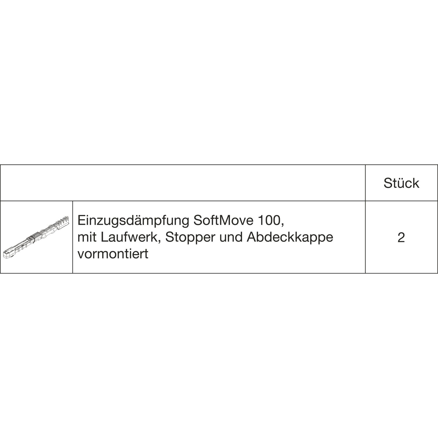 HAWA Junior 100 Laufwerkset 2 SoftMove (30150)