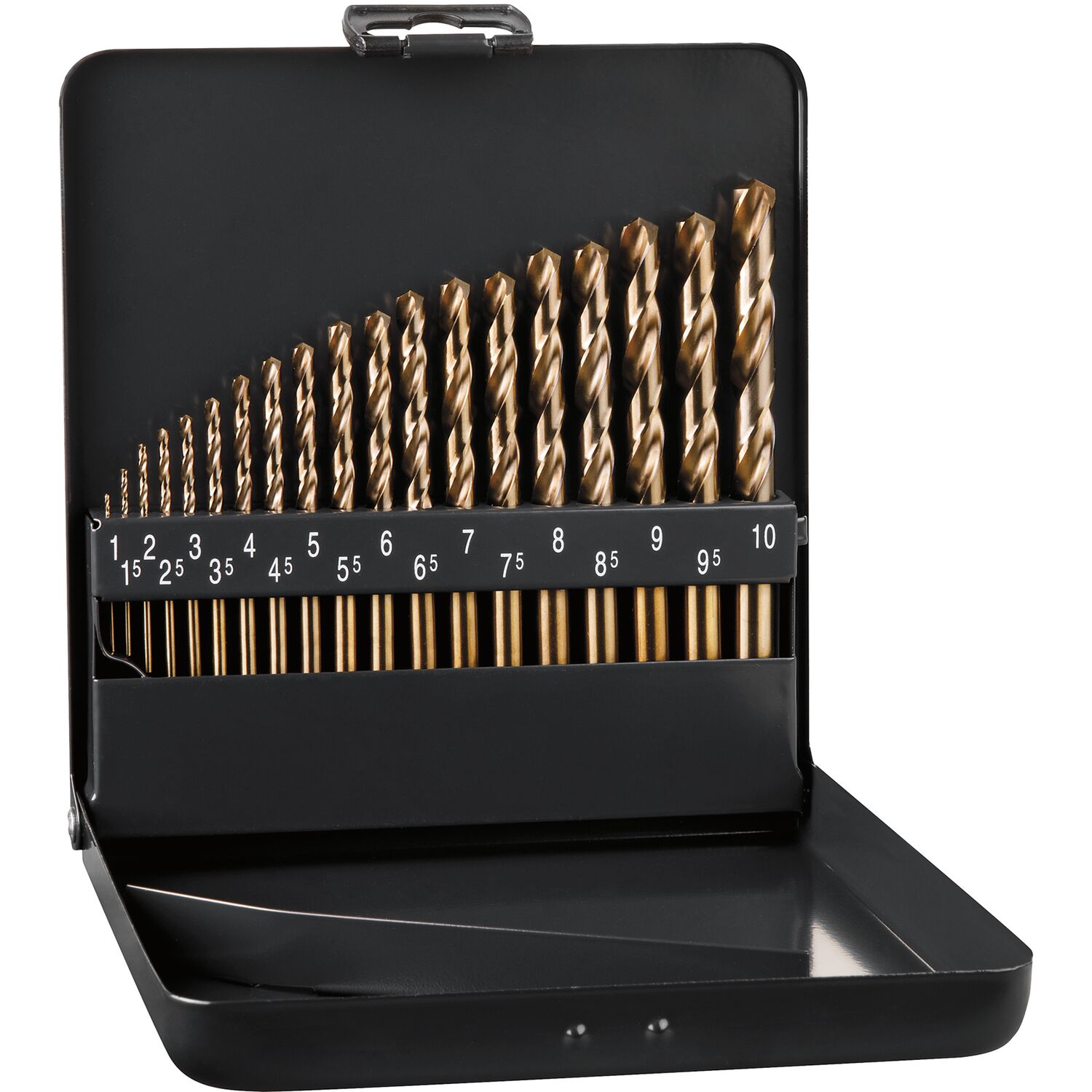 Alpen Spiralbohrer-Kassette DIN338RN HSS Cobalt GRIP KM19 ø 1-10mm 19-teilig