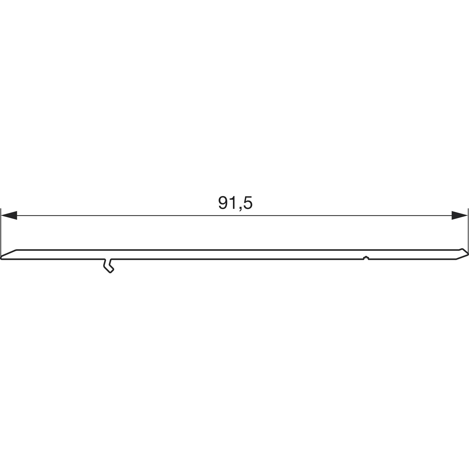 GU Thermostep 204 Trittschwelle P1950, L=2500 mm, Alu silber eloxiert