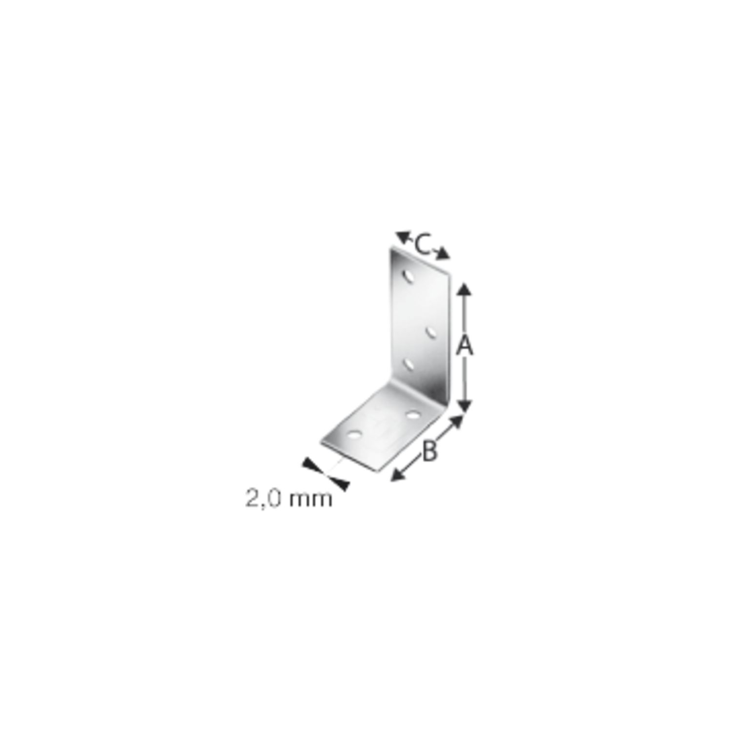 Simpson Winkelverbinder ANPS 40x 60x2.0x 25mm feuerverzinkt ( ANPS204625 )