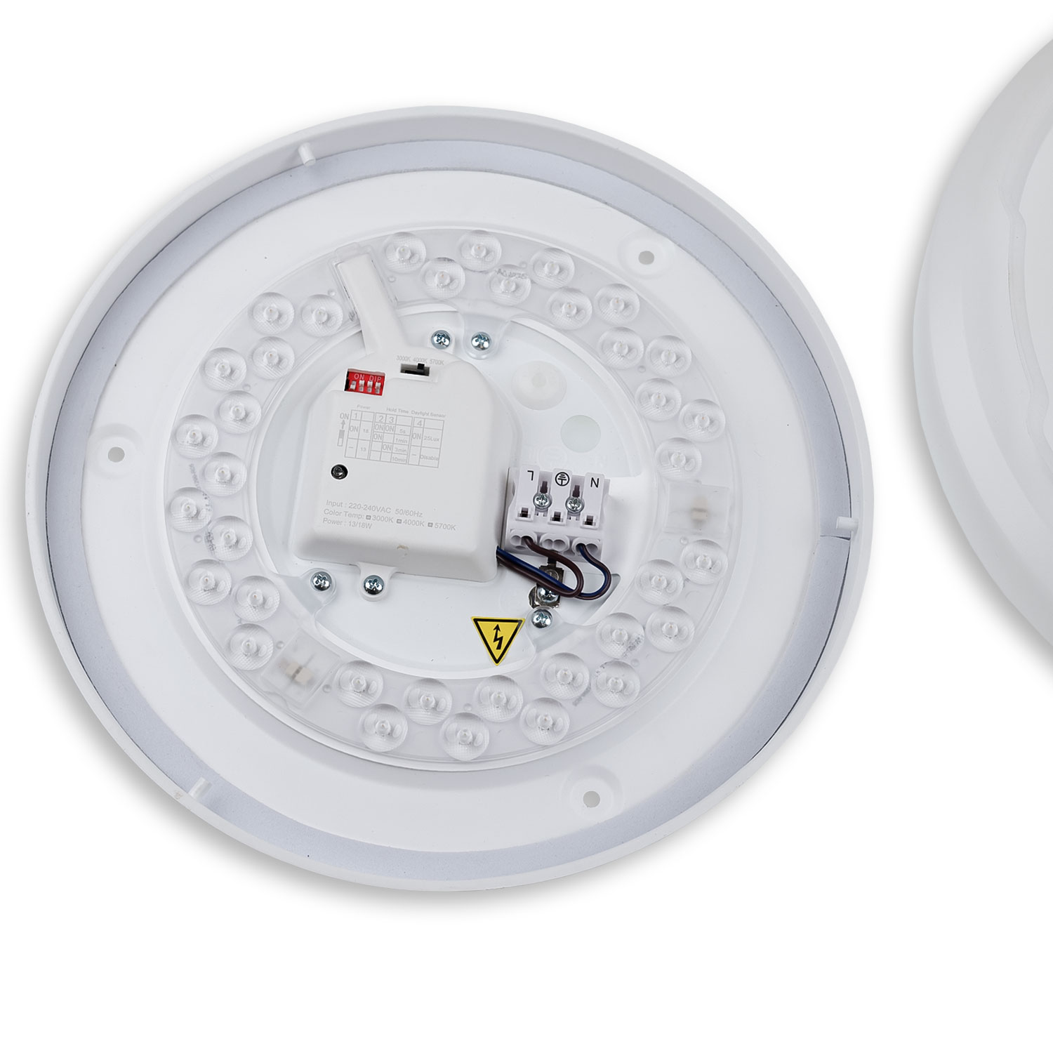 ISOLED LED Deckenleuchte 22|32W weiß rund DN410 IP64 120lm/W ColorSwitch 3000|4000|6000K