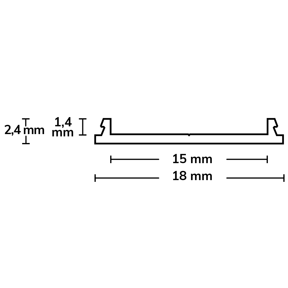 ISOLED LED Aufbauprofil SURF15 FLEX Aluminium eloxiert 200cm