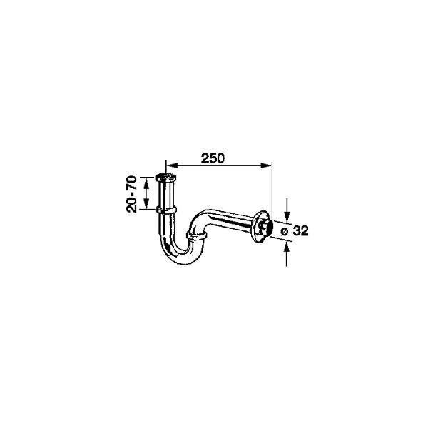 solido 5/4" x 32 mm Röhrensiphon