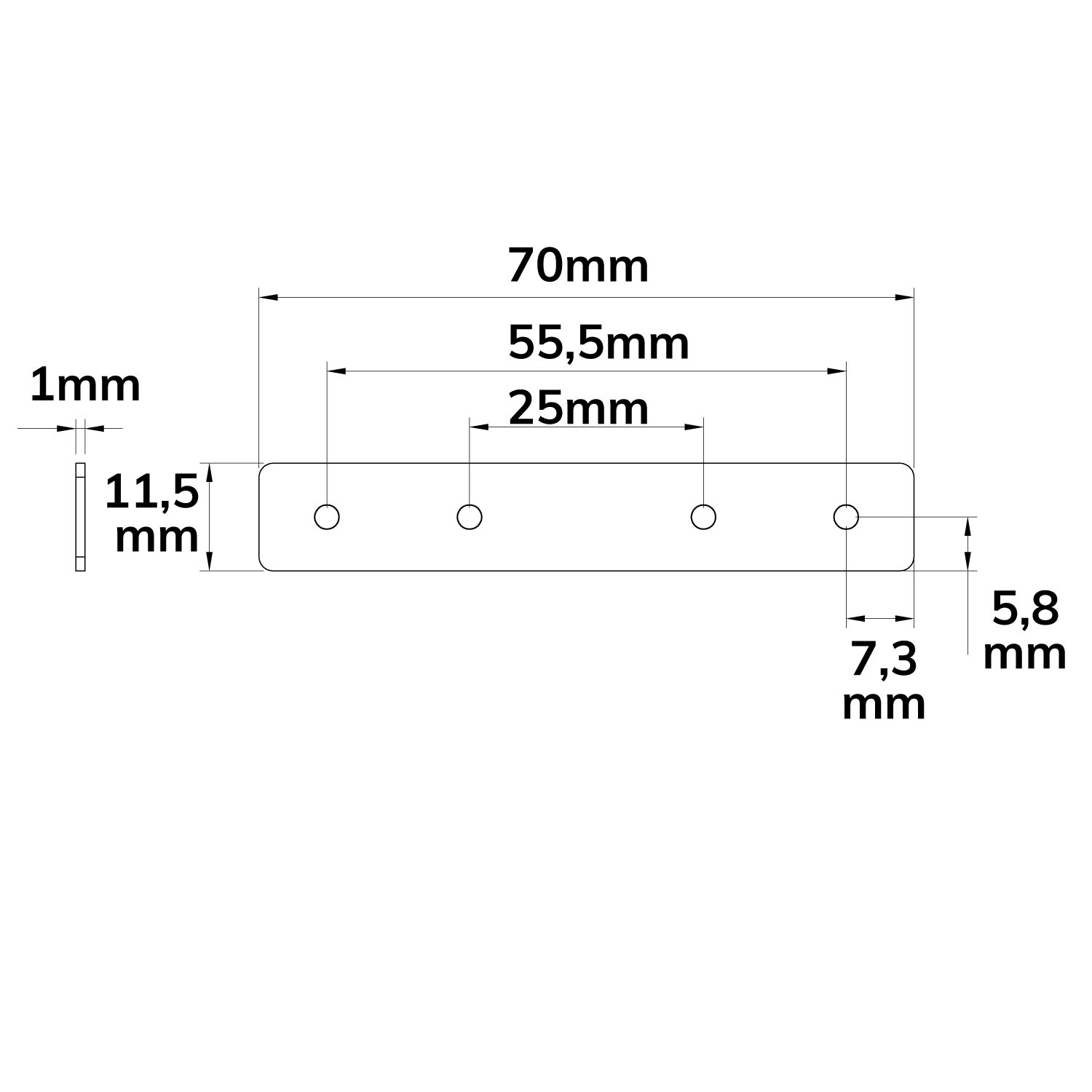 ISOLED Track48 Verbindungsplatte für Trockenbauschiene 2 Stück