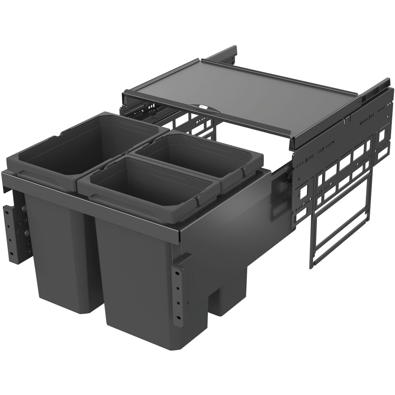 Vauth-Sagel VS ENVI Space S Abfalltrennsystem KB 500mm 12/2 x 75 L Lava