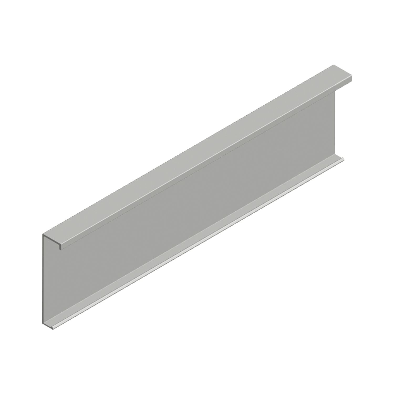 Cinetto PS40 Abdeckprofil zu Laufschiene auf Maß, Aluminium natur eloxiert (250 mm)
