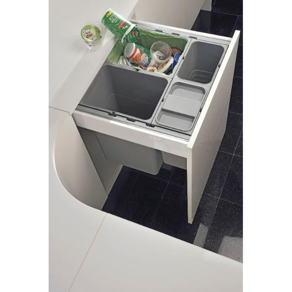ninka Abfalltrennsystem Set eins2fünf Korpusbreite 500/NL 500mm Dunkelgrau