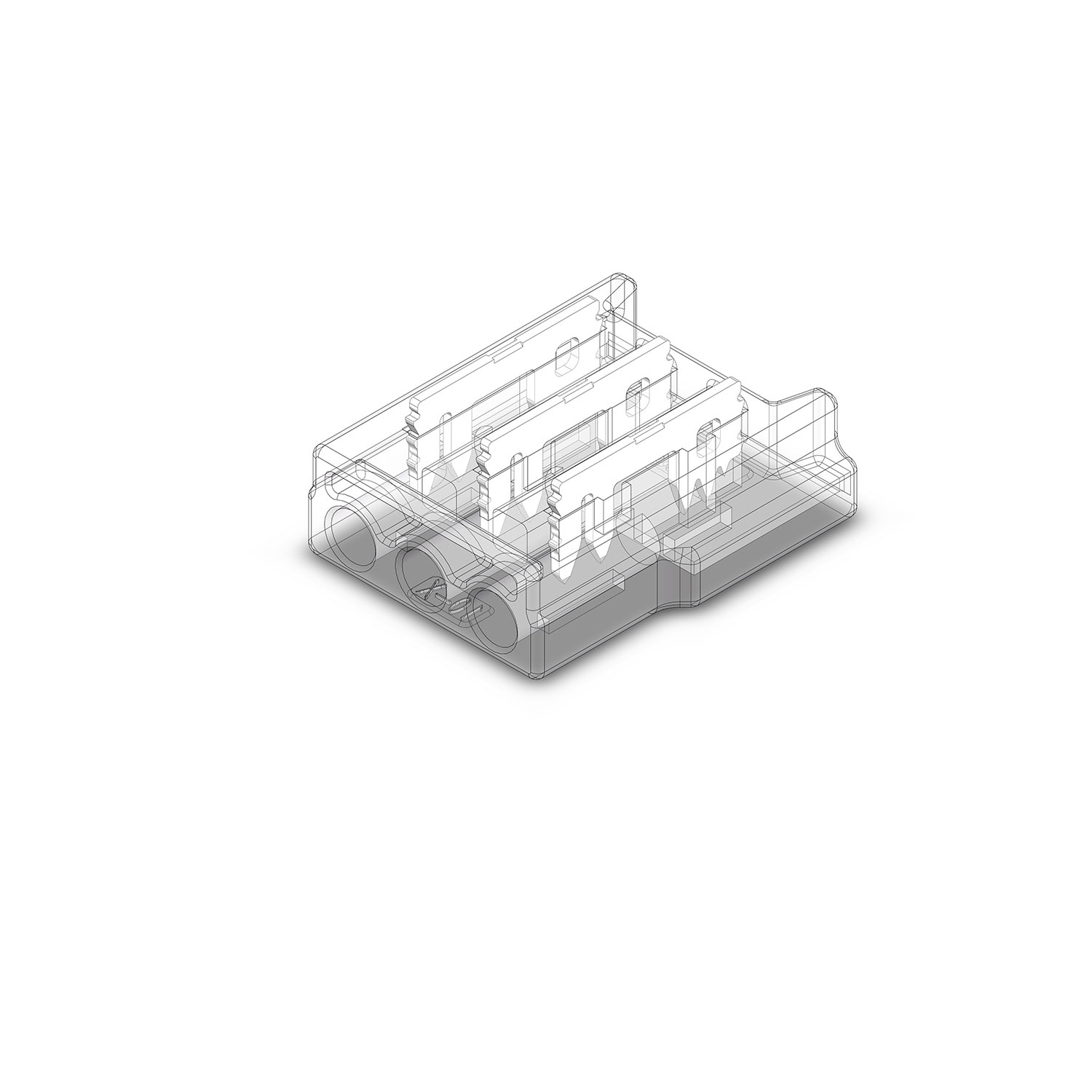 ISOLED Kontakt-Kabelanschluss (max. 5A/0,5qmm) K2-310-V1 für 3-pol. IP20 Flexstripes mit Breite 10mm