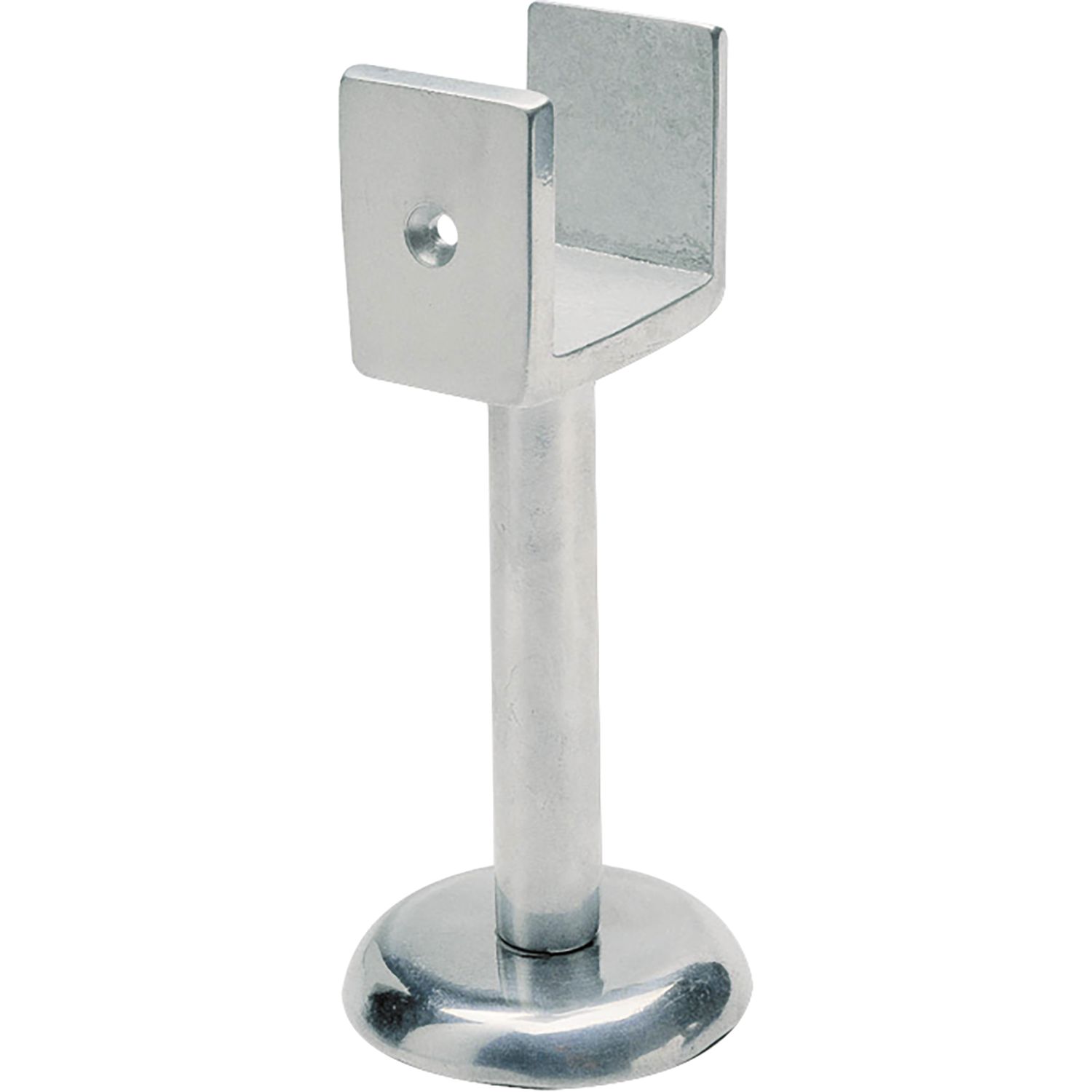 Trennwandstütze U-förmig, Bodenabst. 102mm, Lichte Breite 40 mm, silber eloxiert