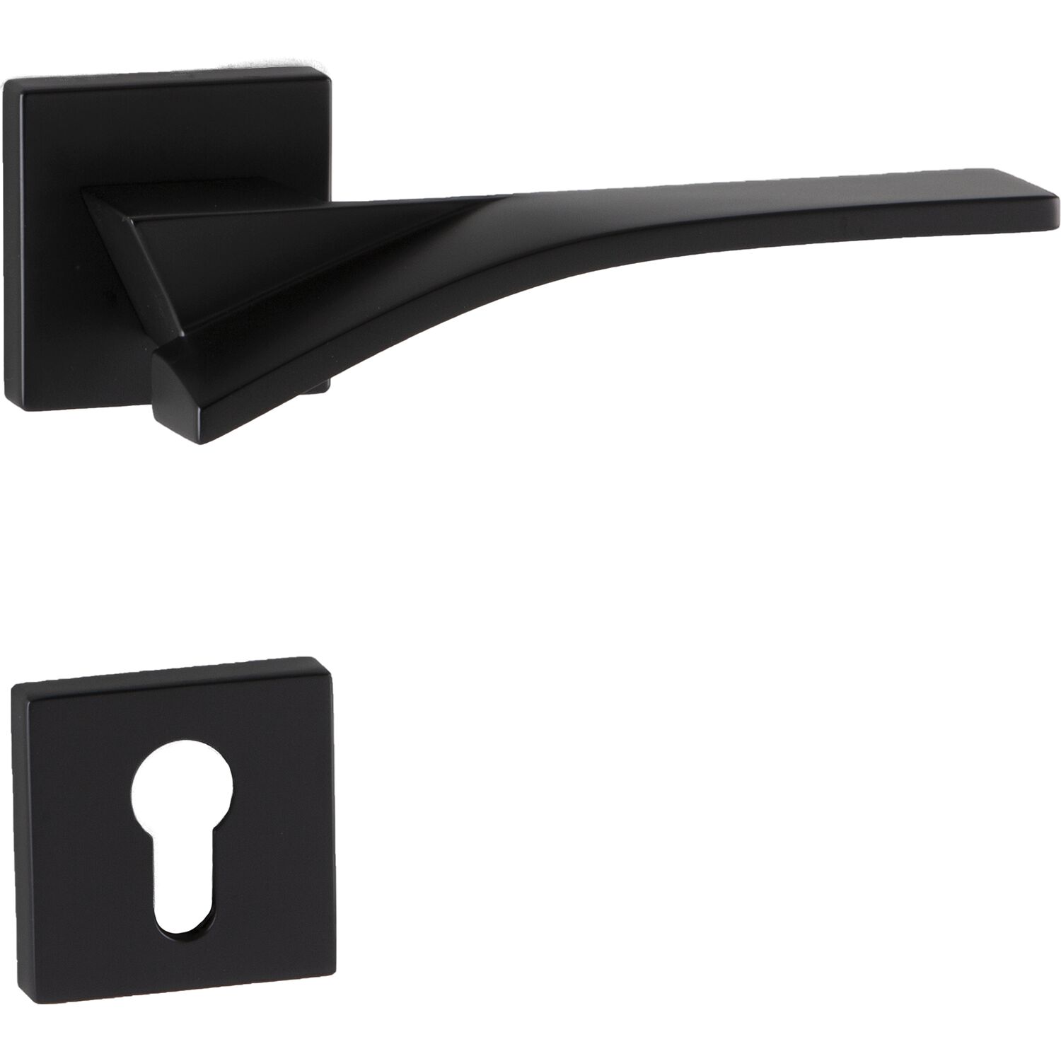 ninka MARCHESI Drückergarnitur TABOR auf Rosette PZ, 38-45 mm, Zamak schwarz matt