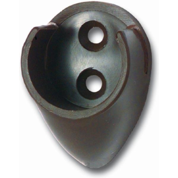 Schrankrohrlager Rund 1 ø 19 mm, Kunststoff braun