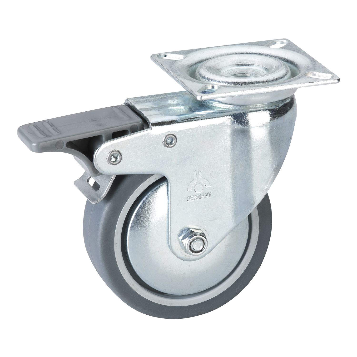 Dörner + Helmer Lenkrolle TPE Fadenschutz Festeller 100 mm 55 kg