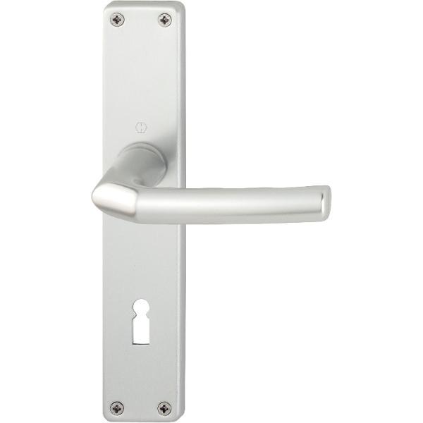 Hoppe Drückergarnitur BIRMINGHAM - auf Schild BB 90, 30 - 49, silber eloxiert