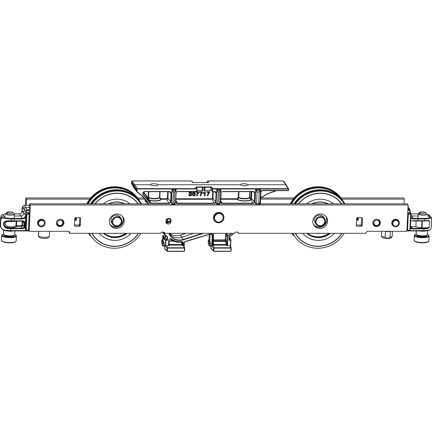 Maco #214691 HS Laufwagen mitte einzeln, ohne Bürsten, 300 kg, silber (214691)