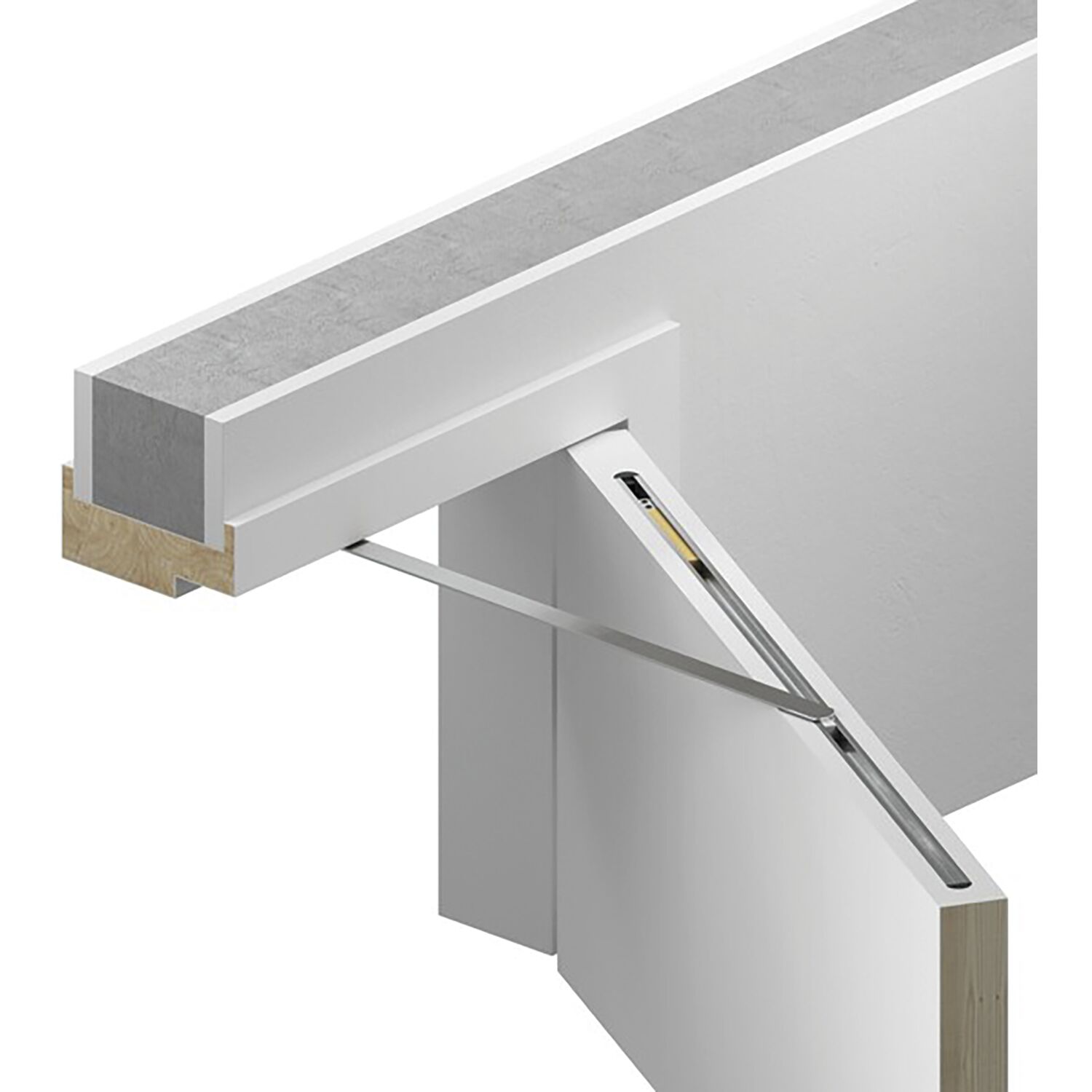 athmer Türöffnungsbegrenzer Porti für Holztüren, 720-1110 mm, 30kg, silber