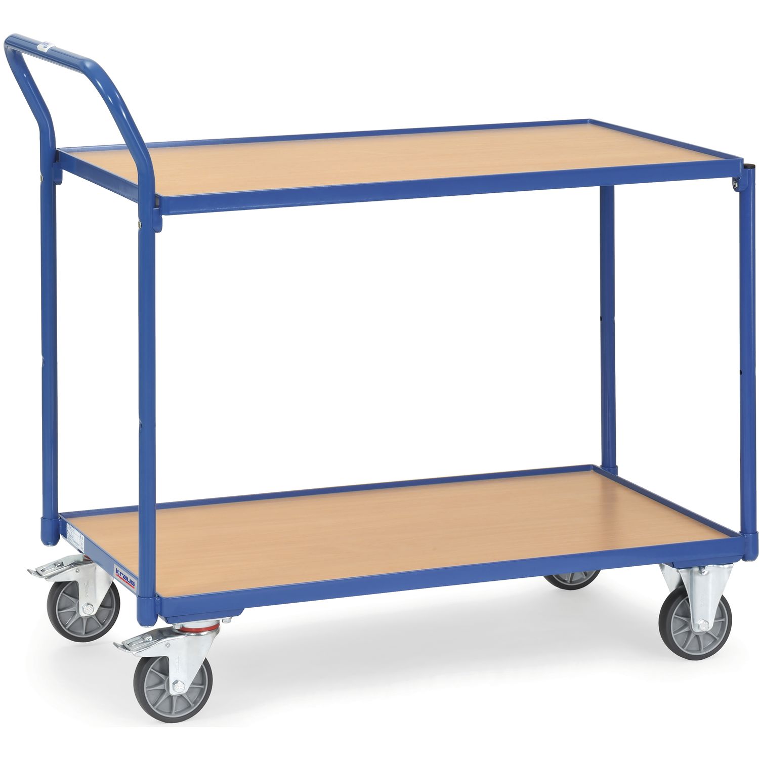 Tischwagen hochstehender Schiebegriff 2 Etagen 1000 x 600 mm Tragkraft 300 kg