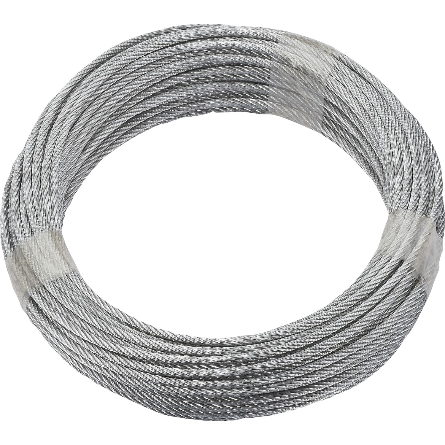 Dörner + Helmer Ruck-Zuck Stahlseil 4mm, 6x7 + 1 FE verz. Ring 20m