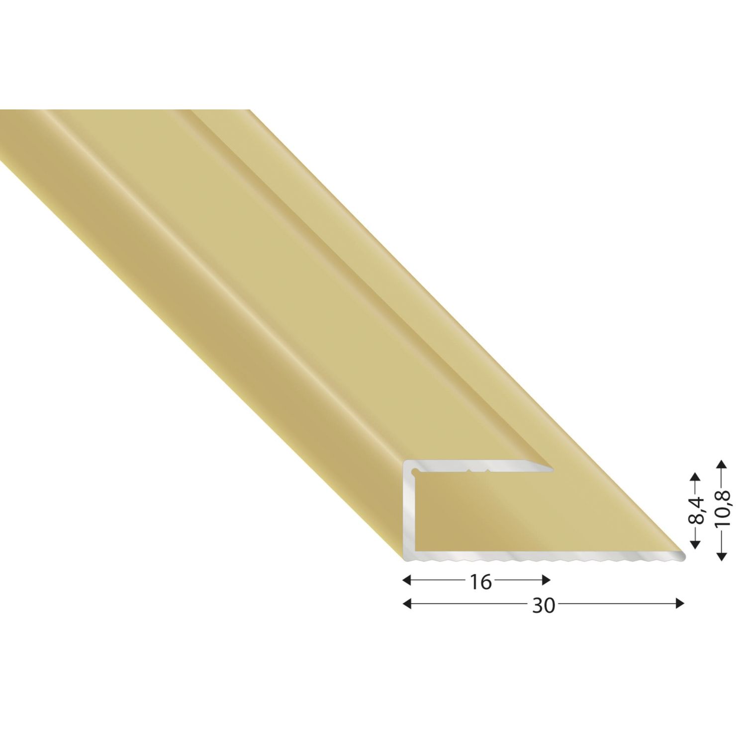 Kügele Gleitabschlussprofil U Alu sand eloxiert 8/1000 mm